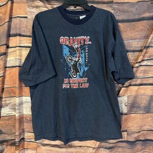 Joe Boxer T-Shirt Men's XL Blue Cotton Blend Gravity Motocross Graphic